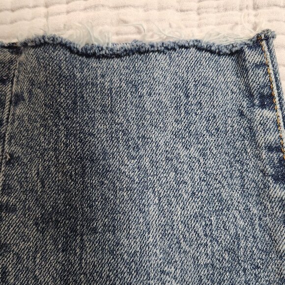 We The Free | High Waisted Button Fly Raw Hem Skinny Jeans Sz 28 - Picture 15 of 16